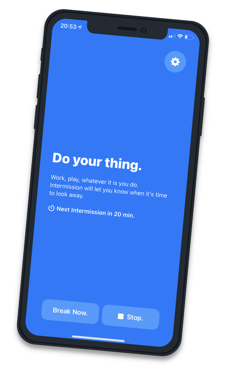 Intermission iOS Screenshot